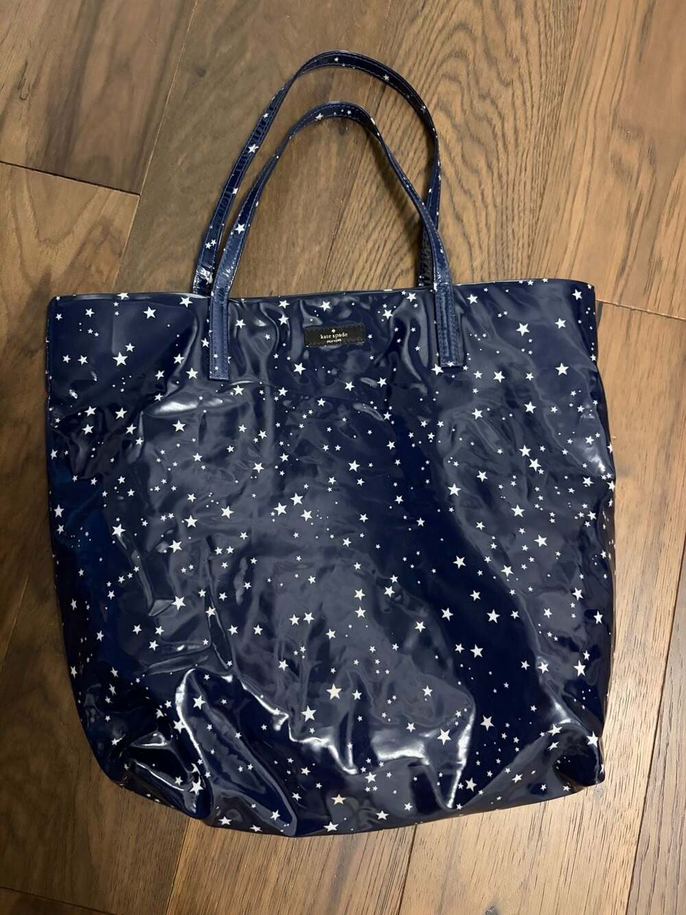 Kate Spade Daycation Starry Vinyl Tote Bag Blue